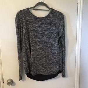Old Navy Mottled Gray Tulip Blouse